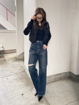 「GYDA（ジェイダ）のアイテム（その他アウター）」を使った、miyuさん（レディース・160cm）の秋コーディネート
