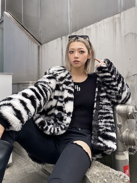 「アイテム（ブルゾン、その他）」を使った、miyuさん（レディース・160cm）の冬コーディネート