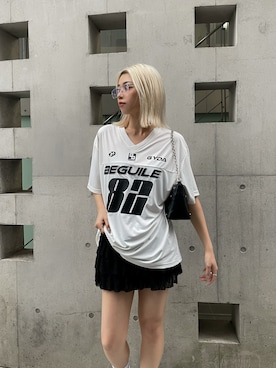 「GYDA（ジェイダ）のアイテム」を使った、miyuさん（レディース・160cm）の夏コーディネート