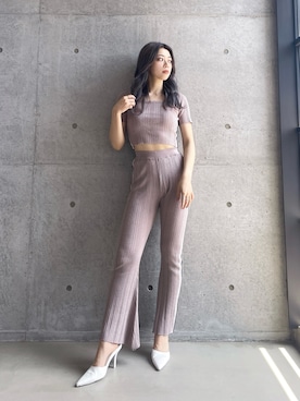 「GYDA（ジェイダ）のアイテム（その他パンツ）」を使った、miyuさん（レディース・160cm）の夏コーディネート