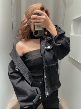 「GYDA（ジェイダ）のアイテム（テーラードジャケット）」を使った、miyuさん（レディース・160cm）の秋コーディネート