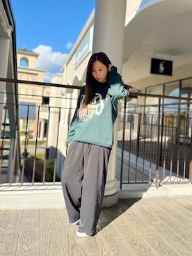 「152cm」｜「アイテム（スウェット）」を使った、kody0319さん（レディース・152cm）の秋コーディネート