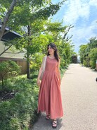 MARIHA*マリハ　コットンドレス　ワンピース　ロング　オレンジ　36 MARIHA - MARIHA 新品 夏のレディのドレスの通販 by セール's