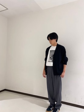 「アイテム（カーディガン/ボレロ）」を使った、shunnosuさん（メンズ・177cm）の夏コーディネート