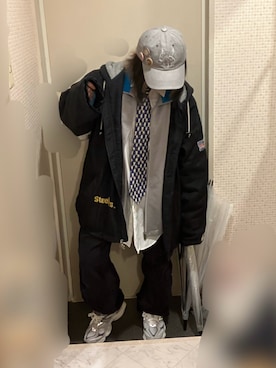 「STARTER（スターター）のアイテム」を使った、さんななさん（レディース・153cm）の冬コーディネート