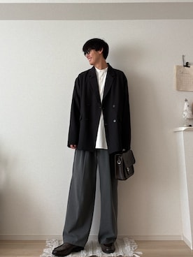 「アイテム（テーラードジャケット）」を使った、たつきさん（メンズ・175cm）の秋コーディネート