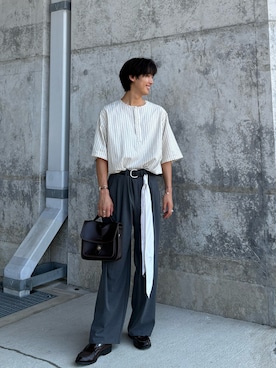 「GU」｜たつきさん（メンズ・175cm・20代）の夏コーディネート