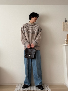 「RAGEBLUE（レイジブルー）のアイテム（トップス）」を使った、たつきさん（メンズ・175cm）の冬コーディネート