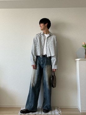 「ALAND（エーランド）のアイテム」を使った、たつきさん（メンズ・175cm）の春コーディネート