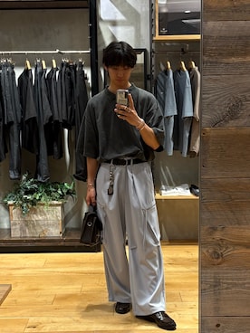「アイテム（カーゴパンツ）」を使った、たつきさん（メンズ・175cm・20代）の夏コーディネート