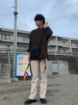 「LAKOLE（ラコレ）のアイテム（ローファー）」を使った、たつきさん（メンズ・175cm）の夏コーディネート