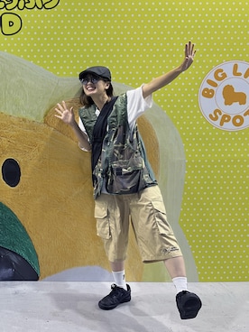 「FREAK'S STORE（フリークスストア）のアイテム（ハンチング/ベレー帽）」を使った、jumisaさん（レディース・160cm）の春コーディネート