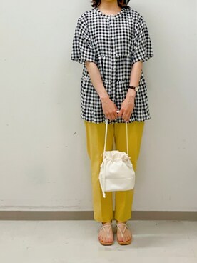 「ティアードブラウス」｜tsuさん（レディース・158cm）の春コーディネート