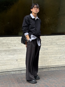 「アイテム（ボストンバッグ）」を使った、nairuさん（メンズ・163cm）の冬コーディネート