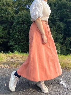 スカートを使った サーモンピンク の人気ファッションコーディネート Wear