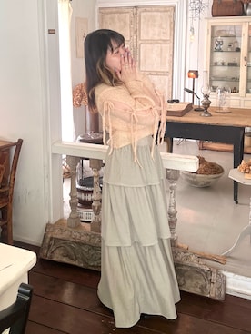 「Heather（ヘザー）のアイテム（ニット/セーター）」を使った、かほさん（レディース・155cm）の秋コーディネート