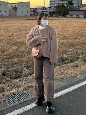 「Burner（バーナー）のアイテム」を使った、かほさん（レディース・155cm）の冬コーディネート