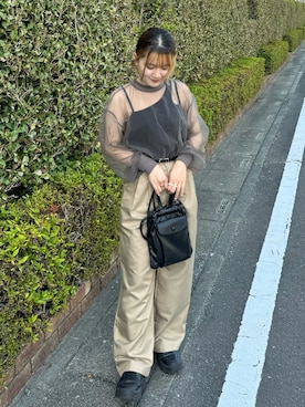 「CLEA（クレア）のアイテム（パンツ）」を使った、かほさん（レディース・155cm）の夏コーディネート