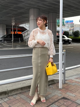 「シースルー」｜「アイテム（その他シューズ）」を使った、akari_lemageさん（レディース・160cm）の春コーディネート