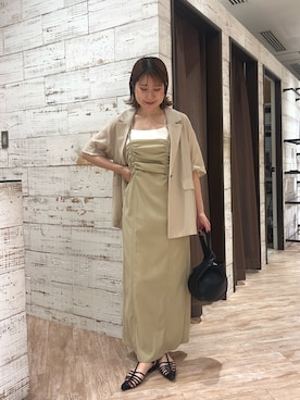 「シャツジャケット」｜「アイテム（ブルゾン）」を使った、akari_lemageさん（レディース・160cm）の夏コーディネート