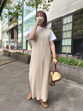 「シンフルコーデ」｜「アイテム（ワンピース/ドレス）」を使った、akari_lemageさん（レディース・160cm）の春コーディネート