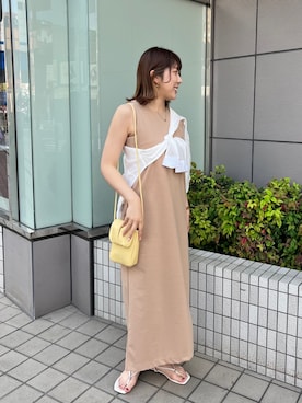 「イエローバッグ」｜akari_lemageさん（レディース・160cm）の夏コーディネート