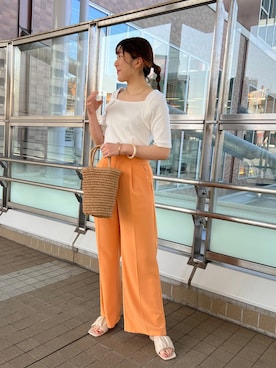 「ごきげんウィーク」｜「アイテム（ハンドバッグ）」を使った、akari_lemageさん（レディース・160cm）の春コーディネート