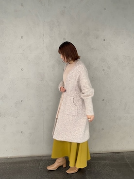 「モヘアカーディガン」｜「アイテム（その他アウター）」を使った、akari_lemageさん（レディース・160cm）の秋コーディネート