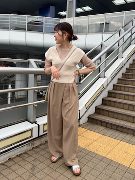「シースルー」｜「アイテム（その他シューズ）」を使った、akari_lemageさん（レディース・160cm）の春コーディネート