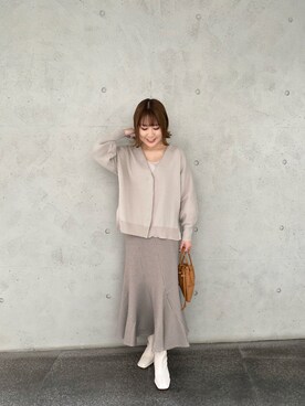 「チドリ柄」｜「アイテム（ブーツ）」を使った、akari_lemageさん（レディース・160cm）の秋コーディネート