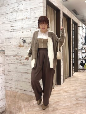 「CAPRICIEUX LE'MAGE（カプリシューレマージュ）のストレッチショートブーツ（ブーツ）」を使った、akari_lemageさん（レディース・160cm）の秋コーディネート