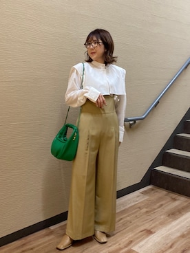 「CAPRICIEUX LE'MAGE（カプリシューレマージュ）のアイテム（サロペット/オーバーオール）」を使った、akari_lemageさん（レディース・160cm）の冬コーディネート