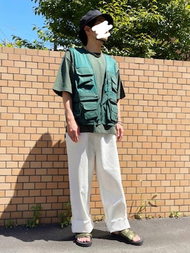 「CITYSHOP（シティーショップ）のアイテム（デニムパンツ）」を使った、ma612ruさん（メンズ・174cm）の夏コーディネート