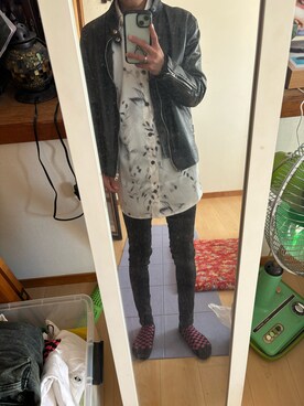 「AZUL（アズール）のアイテム（パンツ）」を使った、Naoya Fukasawaさん（メンズ・159cm）の秋コーディネート