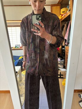 「アイテム（スラックス）」を使った、Naoya Fukasawaさん（メンズ・158cm）の春コーディネート
