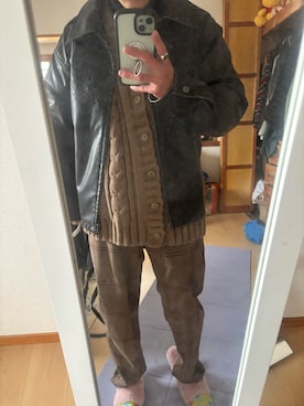 「AZUL（アズール）のアイテム」を使った、Naoya Fukasawaさん（メンズ・158cm）の冬コーディネート