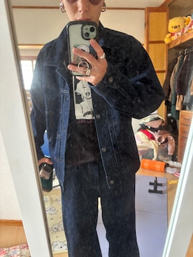 「アイテム（デニムジャケット）」を使った、Naoya Fukasawaさん（メンズ・158cm）の夏コーディネート