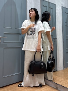 「アイテム（ボストンバッグ）」を使った、Tenさん（レディース・163cm・20代）の夏コーディネート