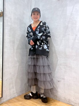「アイテム（キャップ）」を使った、Tenさん（レディース・163cm・20代）の春コーディネート