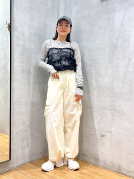 「アイテム（キャップ）」を使った、Tenさん（レディース・163cm・20代）の春コーディネート