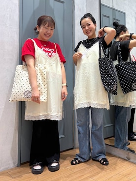 「LOWRYS FARM（ローリーズファーム）のランジェリーキャミＣＨ　 572465（キャミソール）」を使った、Tenさん（レディース・163cm）の夏コーディネート