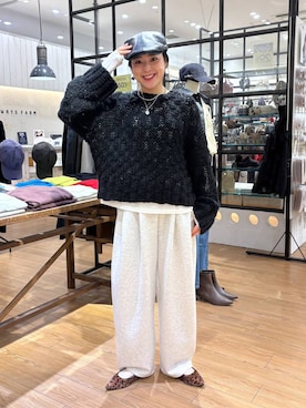 「アイテム（ハンチング/ベレー帽）」を使った、Tenさん（レディース・163cm・20代）の秋コーディネート