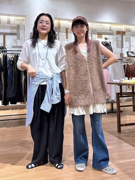 「アイテム（ベスト）」を使った、Tenさん（レディース・163cm・20代）の夏コーディネート