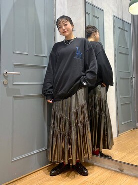 「アイテム（スウェット）」を使った、Tenさん（レディース・163cm・20代）の秋コーディネート