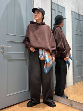 「アイテム（帽子）」を使った、Tenさん（レディース・163cm・20代）の秋コーディネート