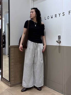 「LOWRYS FARM（ローリーズファーム）のヤワラカルイ２ＷＡＹショルダーＢＡＧ 115210（ショルダーバッグ、ブラウン系）」を使った、Tenさん（レディース・163cm）の春コーディネート