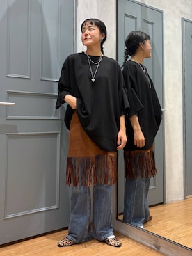 「アイテム（バレエシューズ）」を使った、Tenさん（レディース・163cm）の夏コーディネート