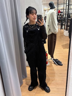 「アイテム（オールインワン・サロペット）」を使った、Tenさん（レディース・163cm・20代）の秋コーディネート