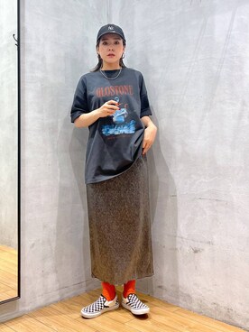 「アイテム（キャップ）」を使った、Tenさん（レディース・163cm・20代）の夏コーディネート