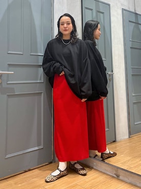 「アイテム（バレエシューズ）」を使った、Tenさん（レディース・163cm）の冬コーディネート